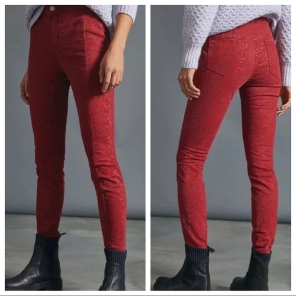 NWT Pilcro Flocked High-Rise Leggings - Picture 2 of 7